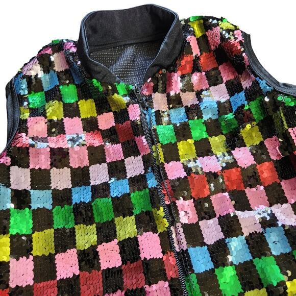 Weissman Confetti sequin vest girls size MC 10/12 - Picture 3 of 8